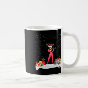 Mug Drôle Xmas Éclairage Reindeer Santa Hat Biathlon C