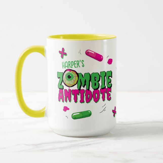 Mug Drôle Zombie Antidote Shhh... (Gauche)