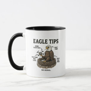 Mug Drôles de conseils de pygargue à tête blanche Humo