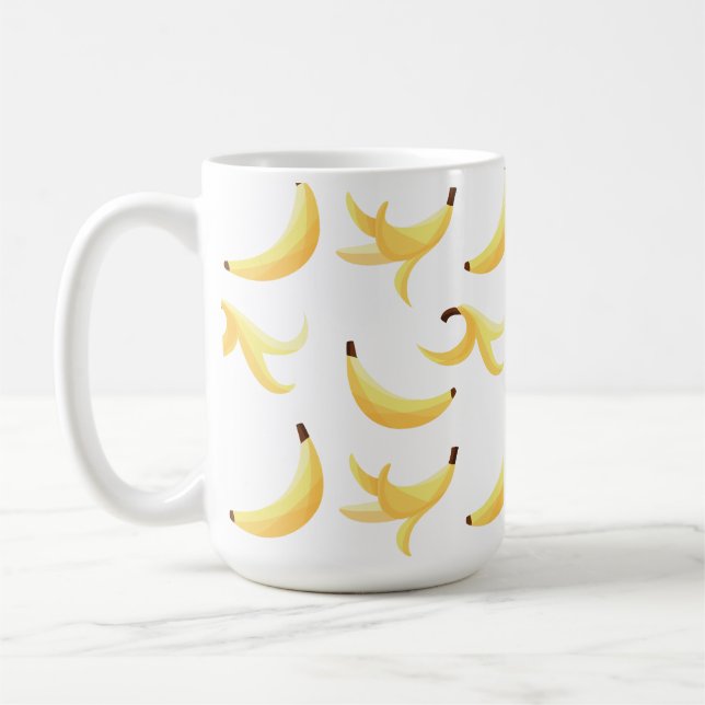 Mug Drôles de faveurs de fête à la banane rétro éditab (Gauche)