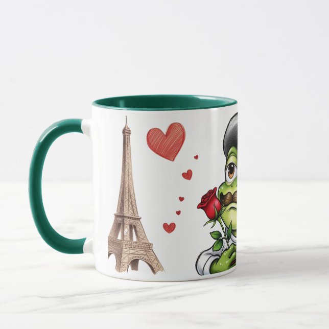 Mug drôles de grenouille romantique pour la journée de (Gauche)