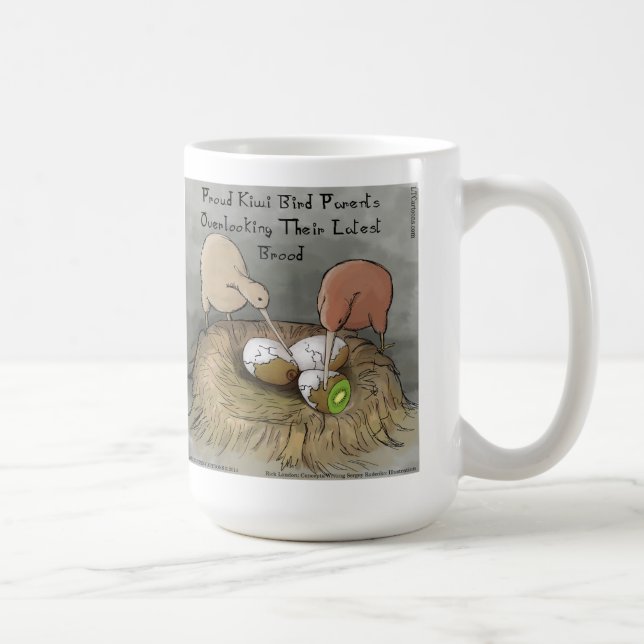 Mug Drôles de kiwis soignant leurs fruits (Droite)
