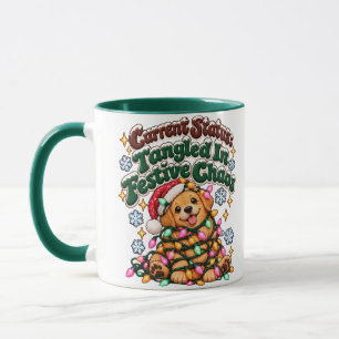 Mug Drôles de lumières de Noël pour chien Sarcasme d'h