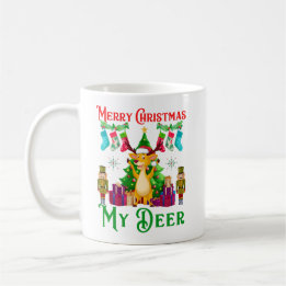 Mug Drôles de rennes de Noël, Joyeux Noël mon cerf
