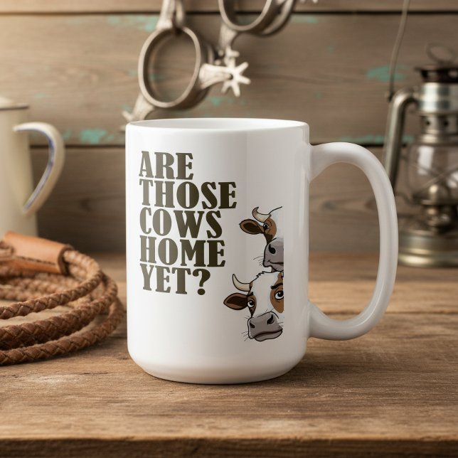 Mug Drôles de vaches rentrées à la maison Yet Western  (Créateur téléchargé)