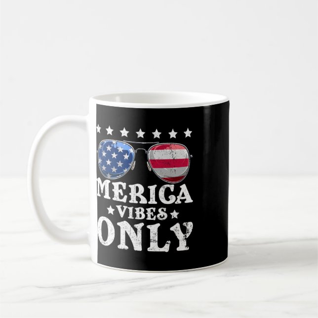 Mug Drôles de vibrations Merica Drapeau américain Sung (Gauche)