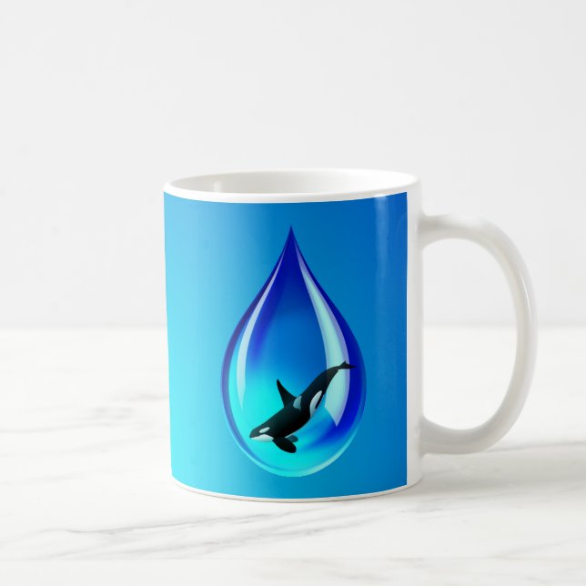 Mug Drop d'eau et Orca (Droite)
