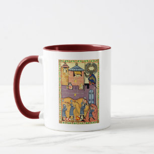 Mug Dropping Rocks, Manesse de Codex du XIVe siècle