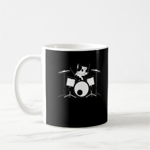 Mug Drummer Cat Drumset Animaux de compagnie Drum Musi