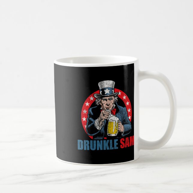Mug Drunkle Sam Funny 4 juillet Oncle Sam Usa Beer D (Droite)