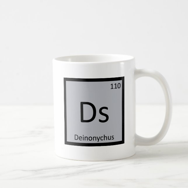 Mug Ds - Deinonychus Dinosaure Tableau Périodique Chim (Droite)
