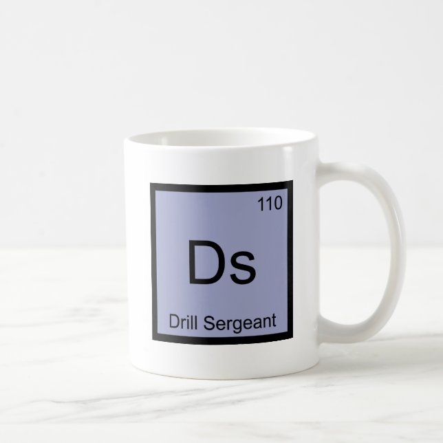 Mug Ds - Tee du symbole d'élément de chimie Sergent in (Droite)