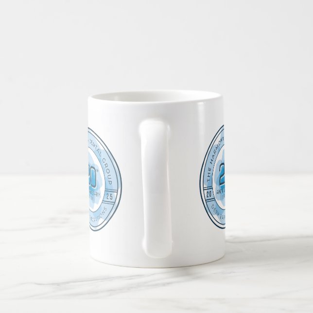 Mug du 20e anniversaire de Harmony Dental (Poignée)