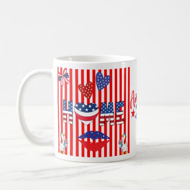 Mug du 4 juillet disant America Ya'll (Gauche)