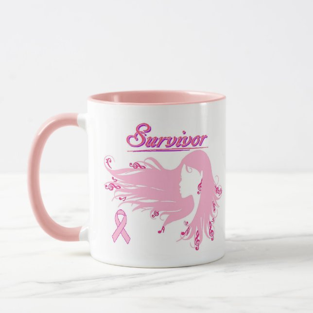Mug du cancer du sein survivant (Gauche)