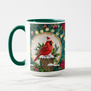 Mug du Cardinal de Noël Oiseau Rouge Café de Fêt