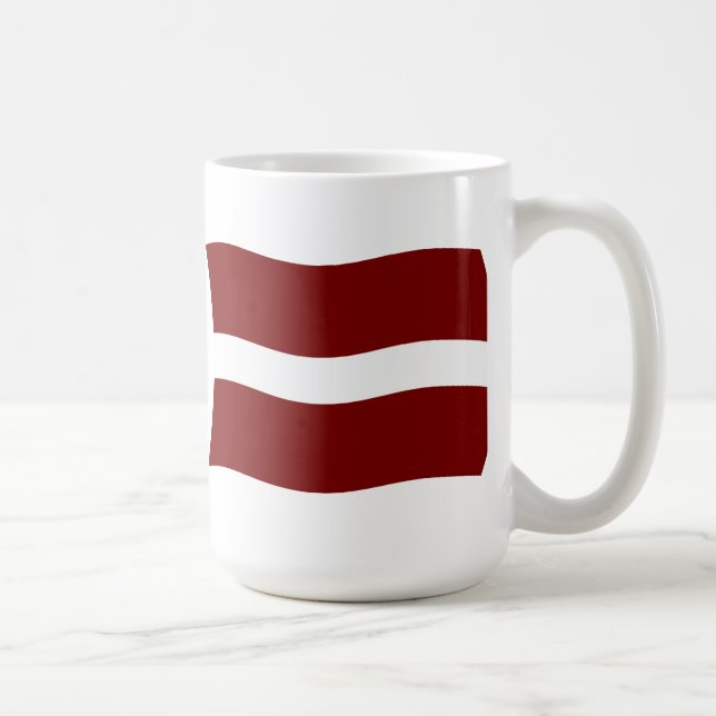 Mug du drapeau de la Lettonie (Droite)