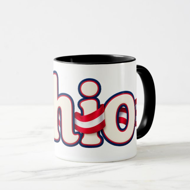 Mug du drapeau de l'Ohio (Devant droit)