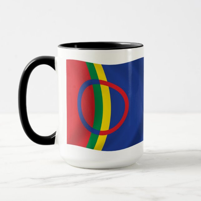 Mug du drapeau du peuple Sami (Gauche)