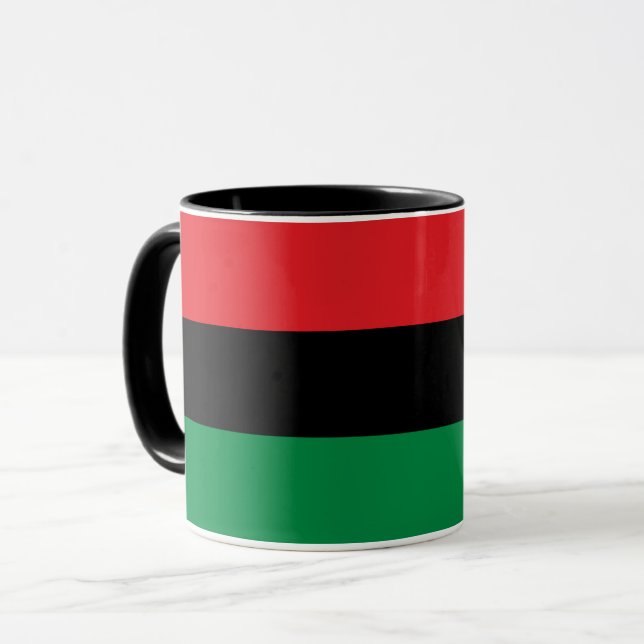 Mug du drapeau panafricain, Symbole de l'UNIA, Afr (Devant gauche)