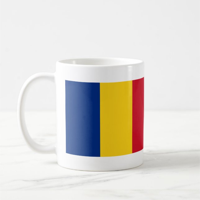 Mug du drapeau roumain et nom de l'hymne (Gauche)