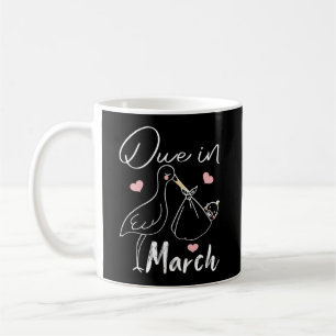 Mug Dû en mars Funny Swan portant un nouveau bébé mign