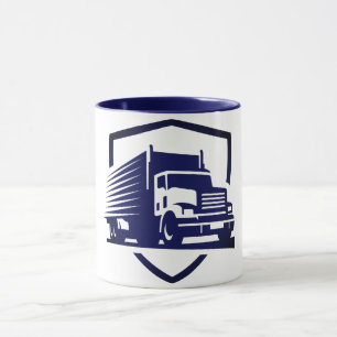 Mug du logo du conducteur de camion