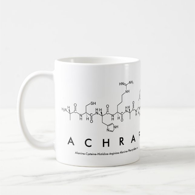 Mug du nom du peptide Achraf (Gauche)