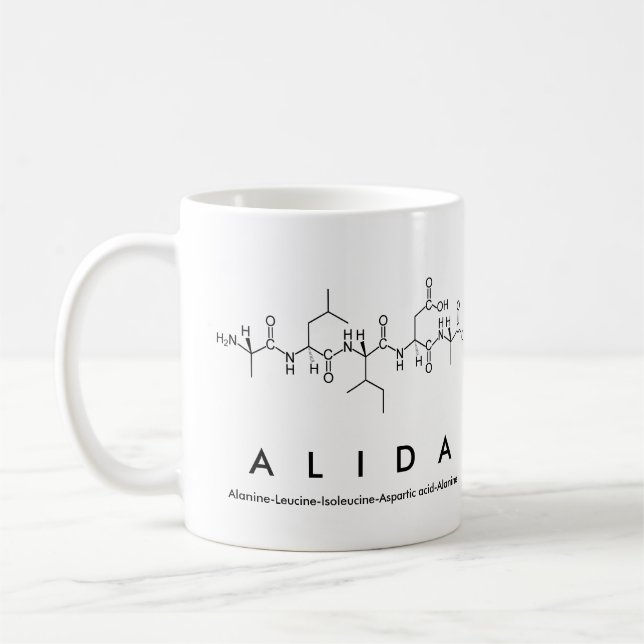 Mug du nom du peptide Alida (Gauche)