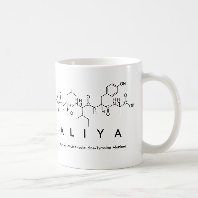 Mug du nom du peptide Aliya (Droite)