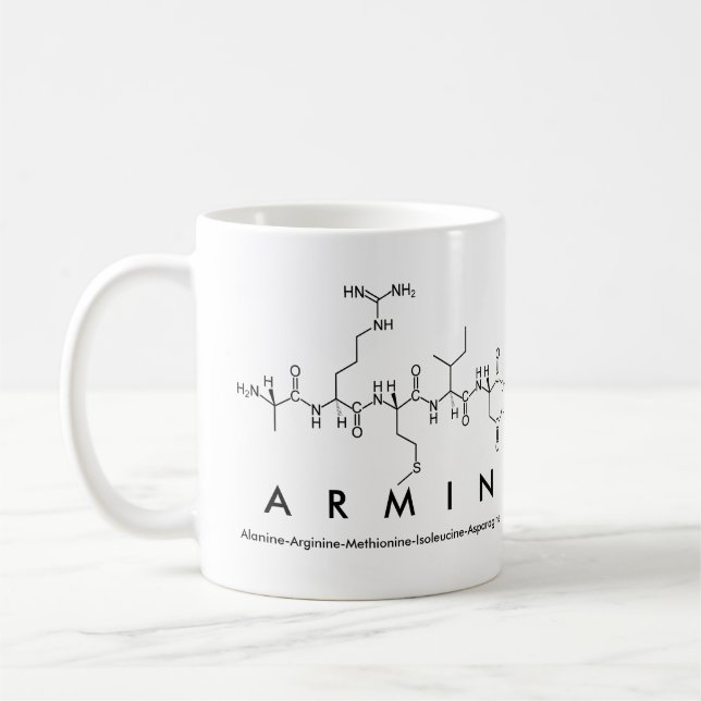Mug du nom du peptide Armin (Gauche)