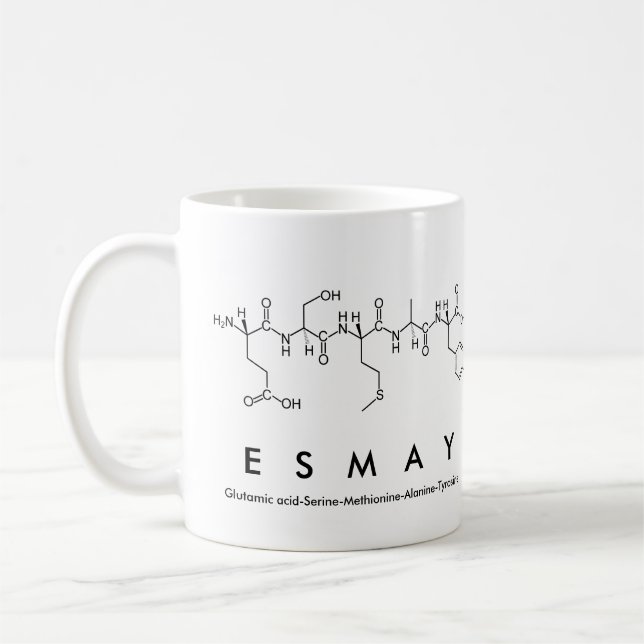 Mug du nom du peptide de l'esmay (Gauche)