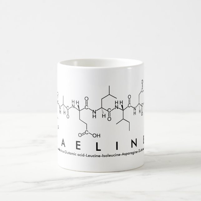Mug du nom du peptide de ligne (Centre)