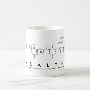 Mug du nom du peptide de Madalyn