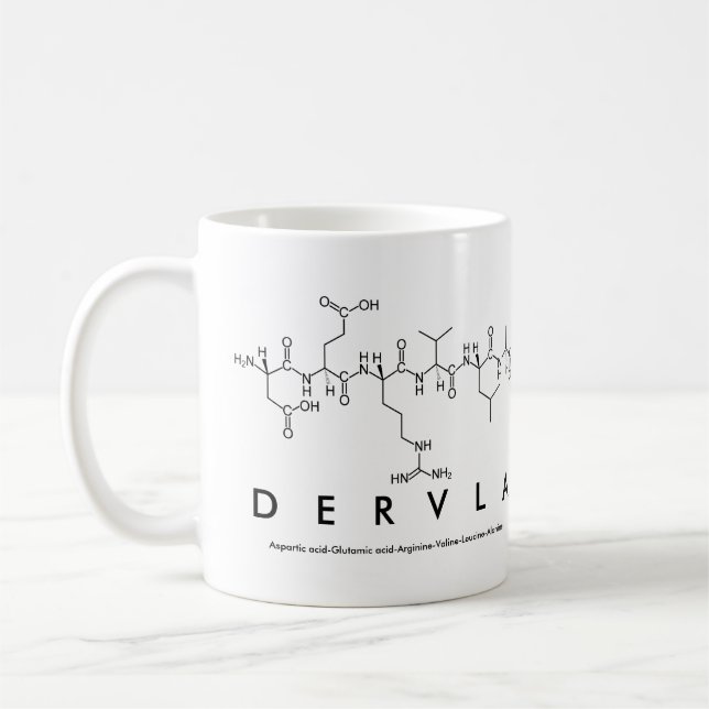 Mug du nom du peptide Dervla (Gauche)