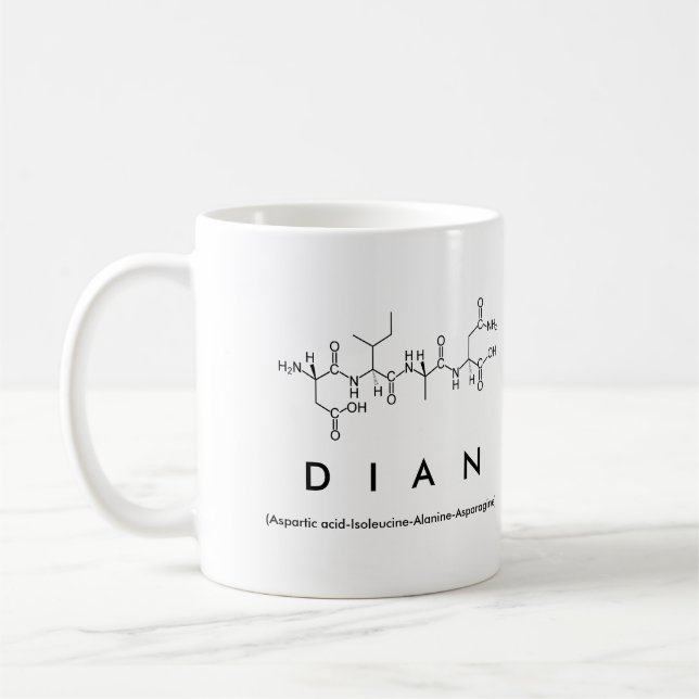 Mug du nom du peptide Dian (Gauche)