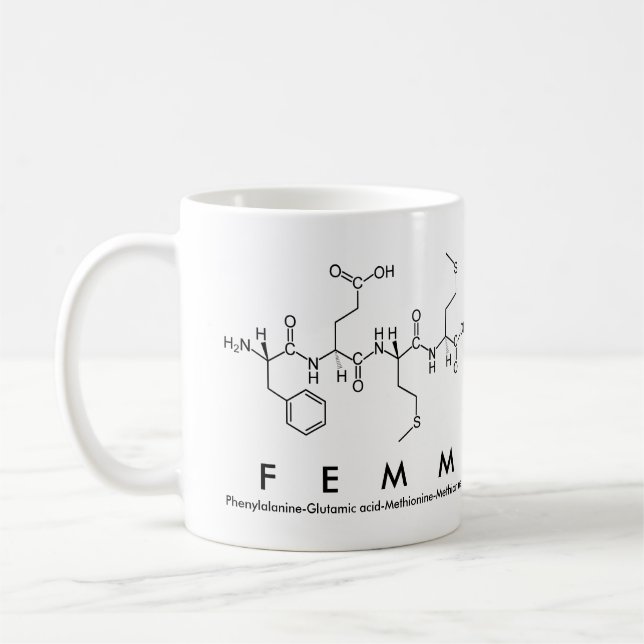 Mug du nom du peptide femm (Gauche)