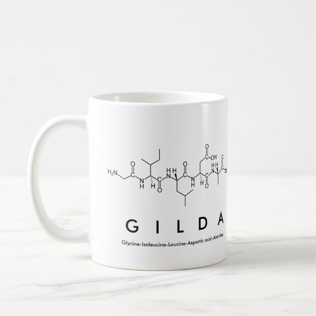 Mug du nom du peptide Gilda (Gauche)
