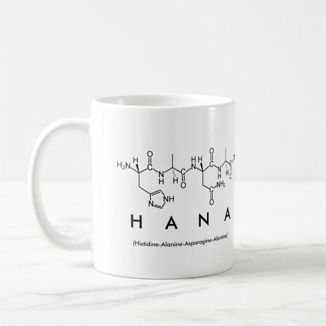 Mug du nom du peptide Hana (Gauche)