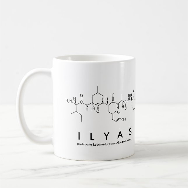 Mug du nom du peptide Ilyas (Gauche)