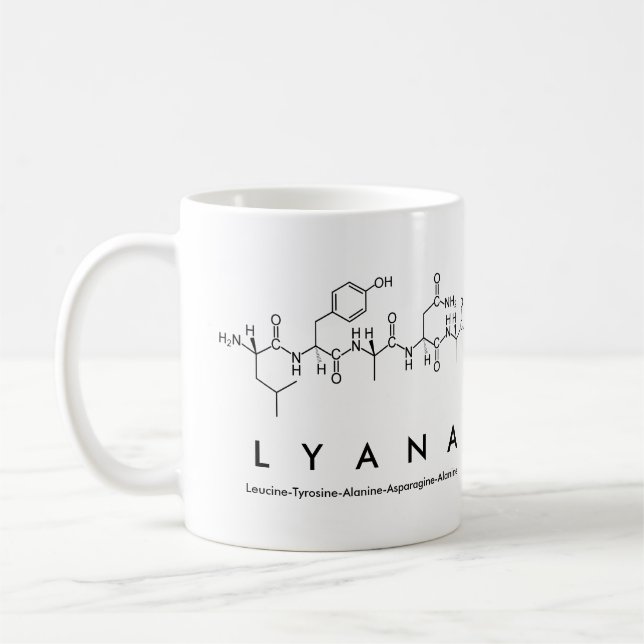 Mug du nom du peptide Lyana (Gauche)