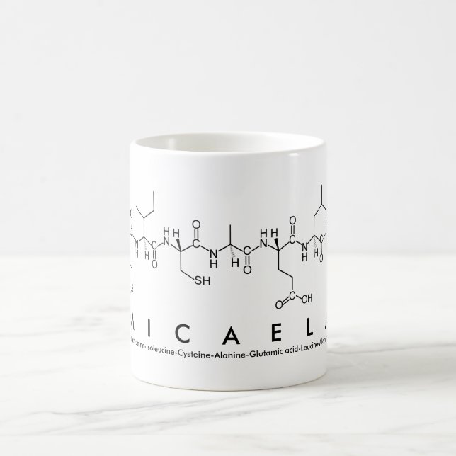 Mug du nom du peptide Micaela (Centre)