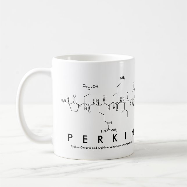 Mug du nom du peptide Perkin (Gauche)