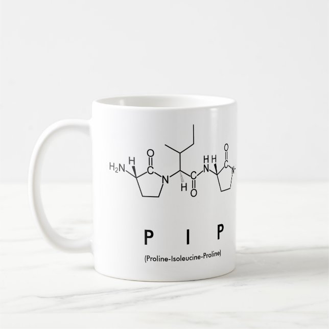 Mug du nom du peptide pip (Gauche)