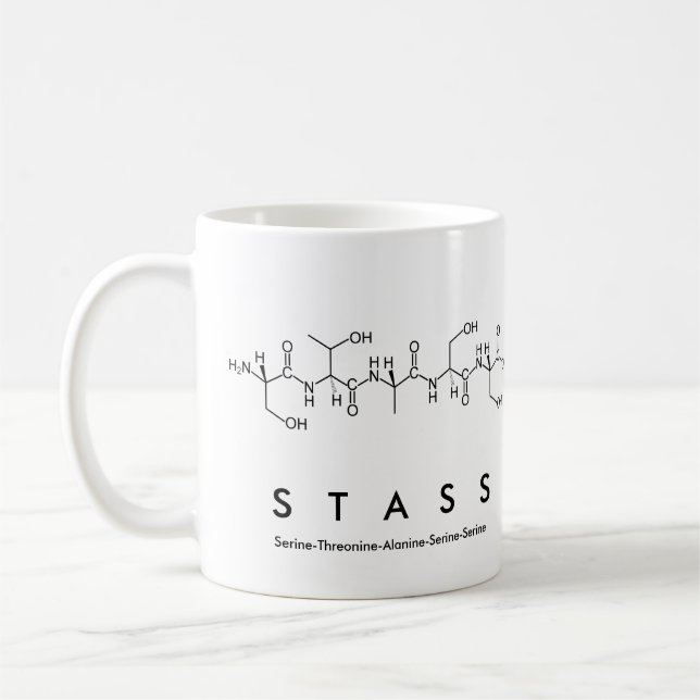 Mug du nom du peptide stass (Gauche)