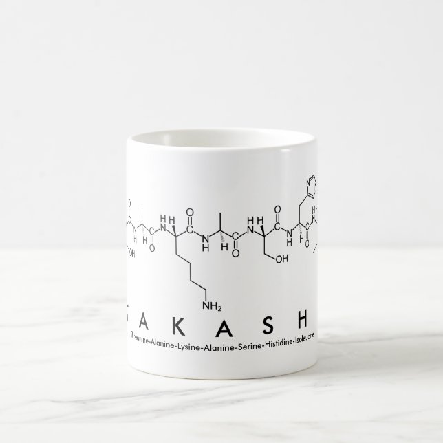 Mug du nom du peptide Takashi (Centre)