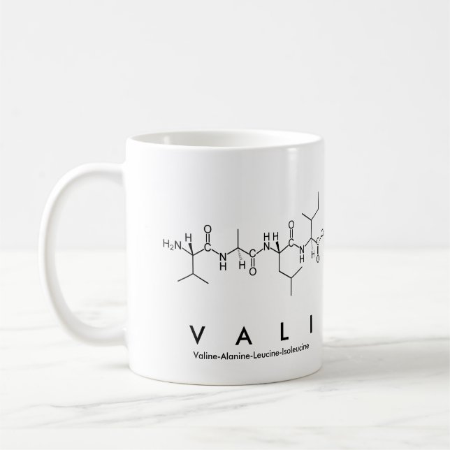 Mug du nom du peptide Vali (Gauche)
