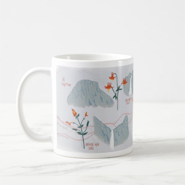 Mug du parc national Yosemite en gris (Gauche)