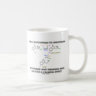 Mug Du tryptophane à la sérotonine (humour de chimie)