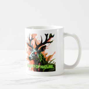 Mug Dualité de la nature Cerf métallique cyberpunk